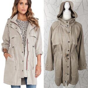 Current Elliott Beige Cotton The Bridgeport Parka Trench Coat